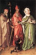 Stefan Lochner Saints Catherine, Hubert, and Quirinus with a Donor Germany oil painting artist